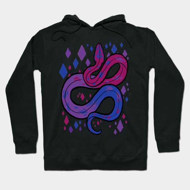 Bisexual Pride Snake Hoodie by Eugenex